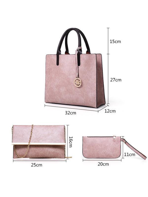 Women's 3 Piece PU Leather Bag Set