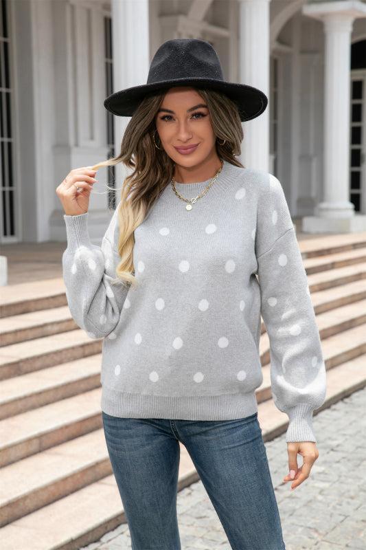 Women's Polka Dot Knitted Jumper