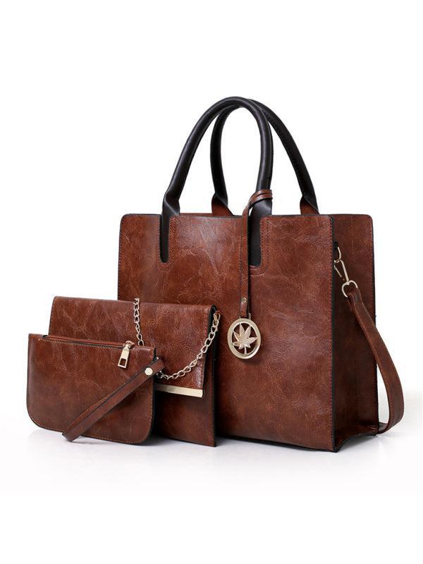 Women's 3 Piece PU Leather Bag Set