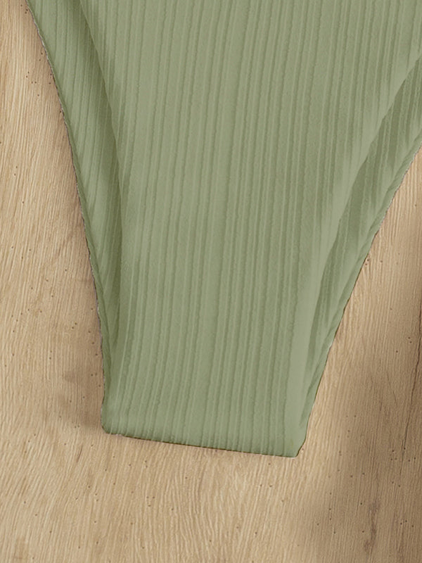 Women's Ribbed Effect Matching Hoop Bikini