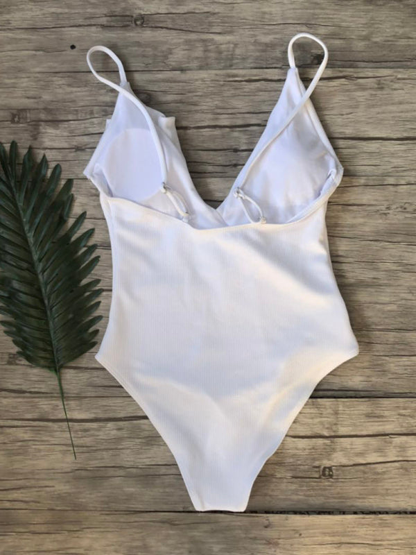 Women's Sexy Ruffle V-Neck Swimsuit
