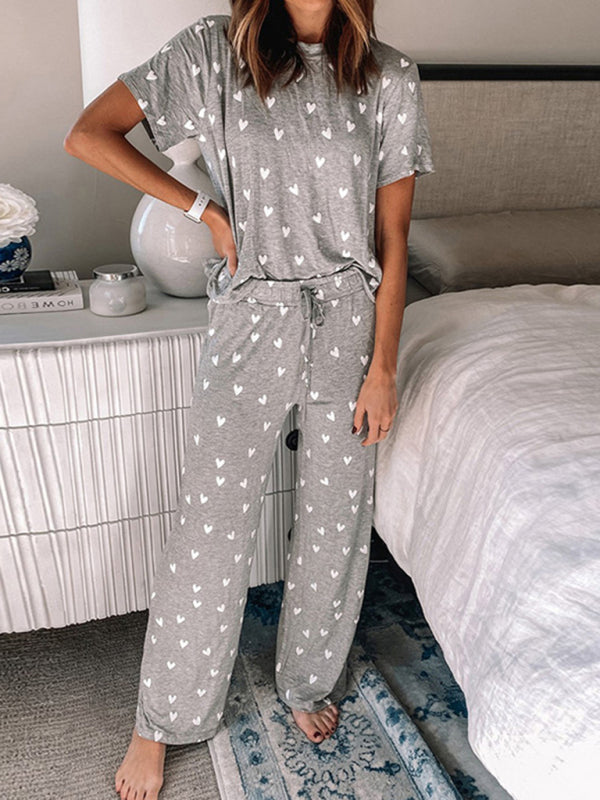 Women s Matching Loose Fit T shirt And Trouser Loungewear Set