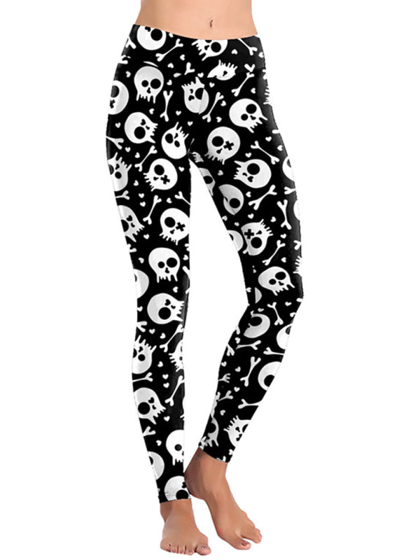 Skull 2024 print leggings