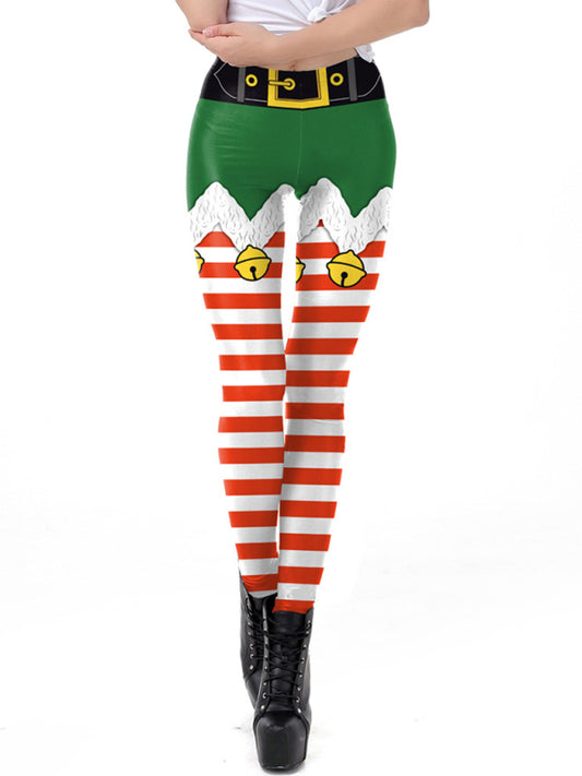 Women's Elf Design Christmas Leggings