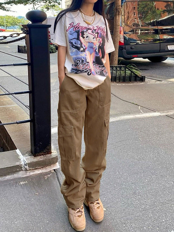 Women s Straight Leg Cargo Trousers