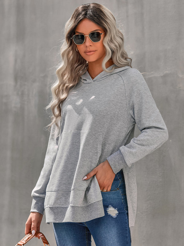 Women s Grey Side Split Hoodie
