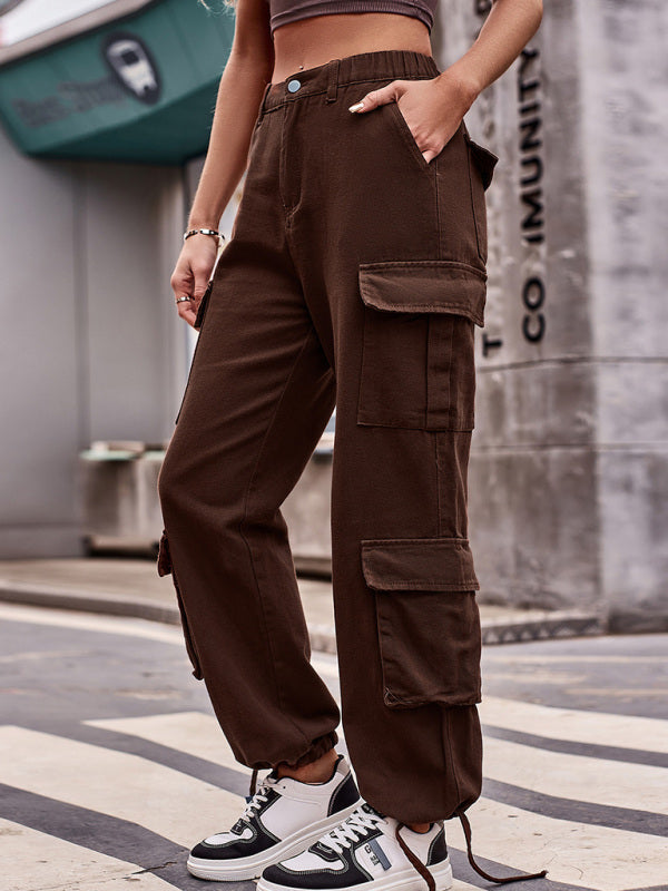 Drawstring cargo hotsell pants womens