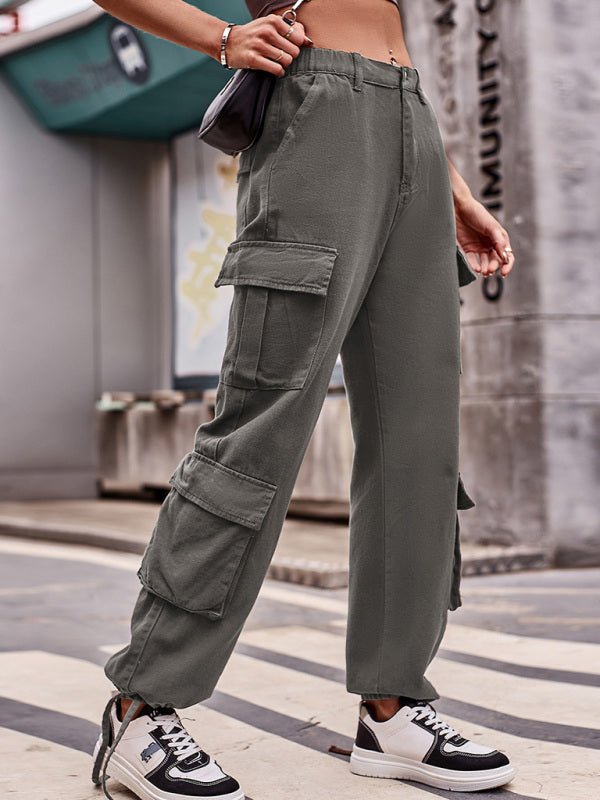 Straight leg discount cargo pants womens