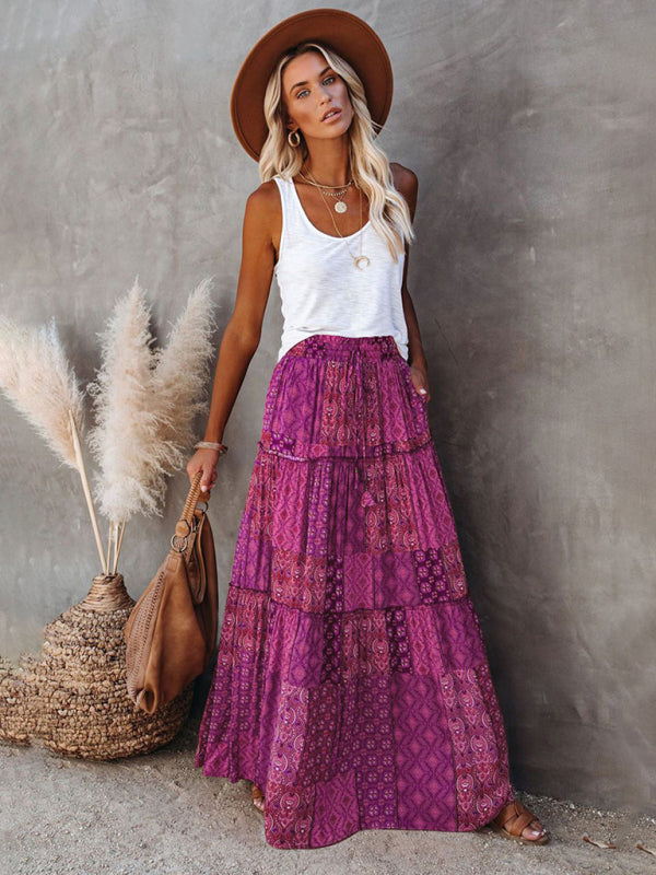 Women's Bohemian Style Maxi Skirt