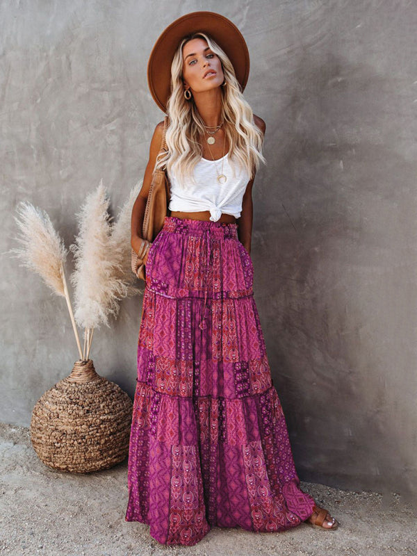 Women's Bohemian Style Maxi Skirt