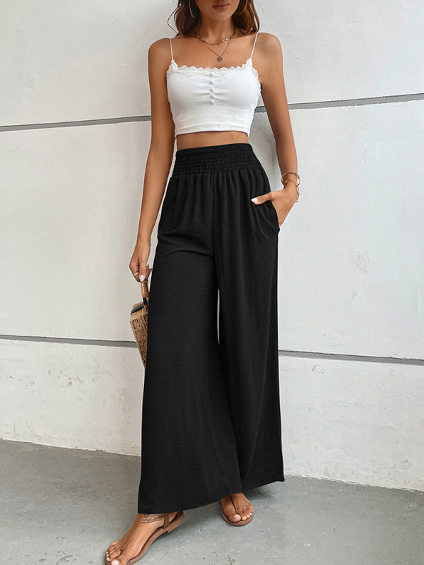 Elasticated waist palazzo trousers top