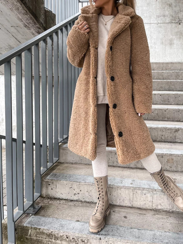 Button up top teddy coat